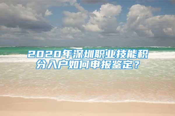 2020年深圳職業(yè)技能積分入戶如何申報鑒定？