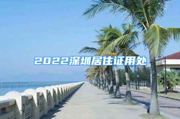 2022深圳居住證用處