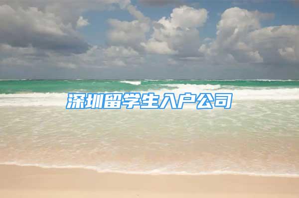 深圳留學(xué)生入戶公司