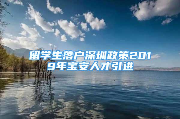 留學(xué)生落戶深圳政策2019年寶安人才引進(jìn)