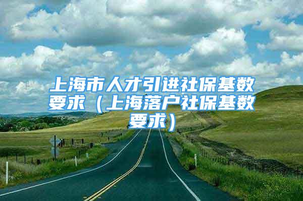 上海市人才引進(jìn)社?；鶖?shù)要求（上海落戶社?；鶖?shù)要求）