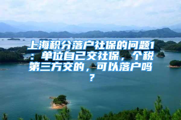 上海積分落戶社保的問(wèn)題1：?jiǎn)挝蛔约航簧绫?，個(gè)稅第三方交的，可以落戶嗎？