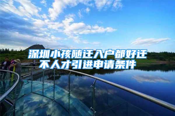 深圳小孩隨遷入戶都好遷不人才引進(jìn)申請(qǐng)條件