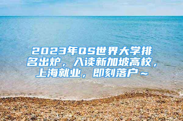 2023年QS世界大學(xué)排名出爐，入讀新加坡高校，上海就業(yè)，即刻落戶～