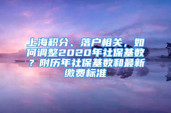 上海積分、落戶相關(guān)，如何調(diào)整2020年社?；鶖?shù)？附歷年社?；鶖?shù)和最新繳費(fèi)標(biāo)準(zhǔn)