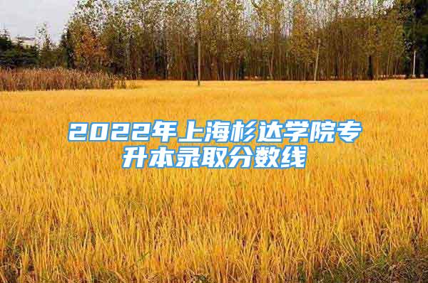 2022年上海杉達學院專升本錄取分數(shù)線