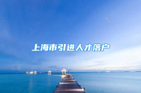 上海市引進(jìn)人才落戶