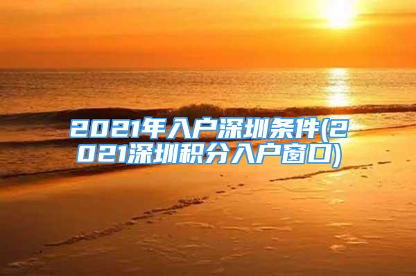 2021年入戶深圳條件(2021深圳積分入戶窗口)