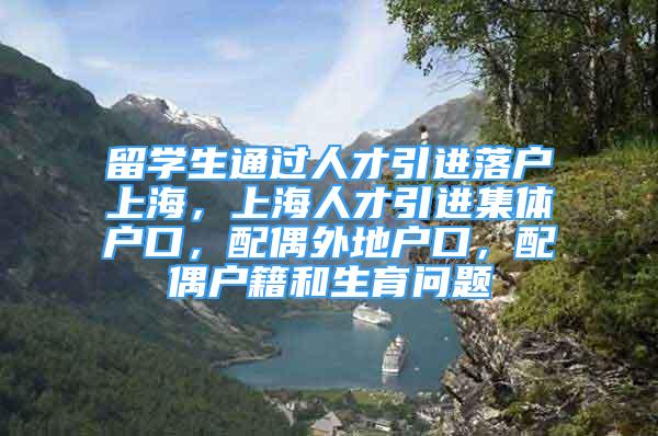 留學生通過人才引進落戶上海，上海人才引進集體戶口，配偶外地戶口，配偶戶籍和生育問題