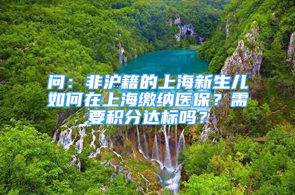 問：非滬籍的上海新生兒如何在上海繳納醫(yī)保？需要積分達(dá)標(biāo)嗎？