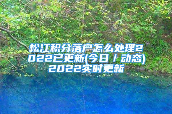 松江積分落戶(hù)怎么處理2022已更新(今日／動(dòng)態(tài))2022實(shí)時(shí)更新