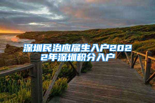 深圳民治應(yīng)屆生入戶2022年深圳積分入戶