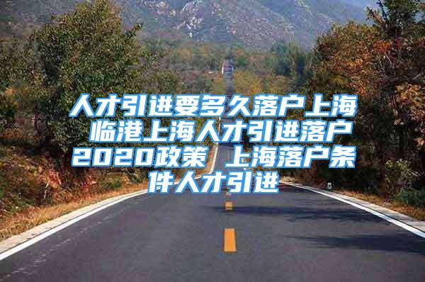 人才引進要多久落戶上海 臨港上海人才引進落戶2020政策 上海落戶條件人才引進