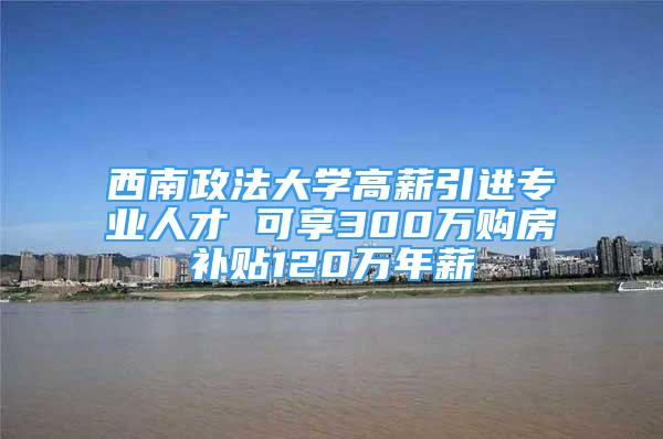 西南政法大學(xué)高薪引進專業(yè)人才 可享300萬購房補貼120萬年薪