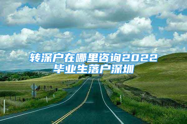 轉(zhuǎn)深戶在哪里咨詢2022畢業(yè)生落戶深圳