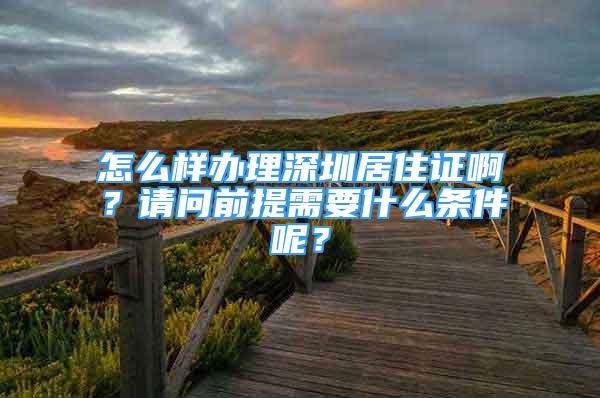 怎么樣辦理深圳居住證?。空垎柷疤嵝枰裁礂l件呢？