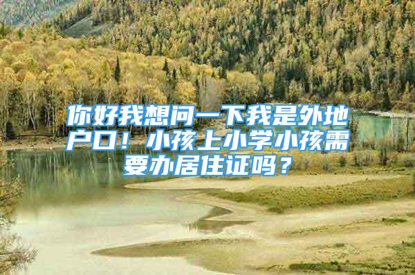 你好我想問一下我是外地戶口！小孩上小學小孩需要辦居住證嗎？