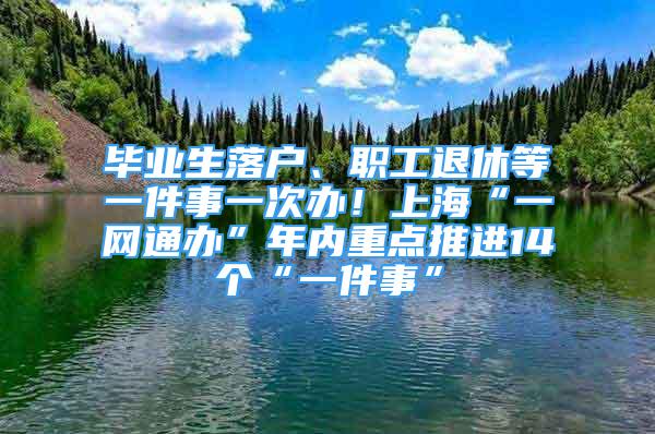 畢業(yè)生落戶、職工退休等一件事一次辦！上?！耙痪W(wǎng)通辦”年內(nèi)重點(diǎn)推進(jìn)14個(gè)“一件事”