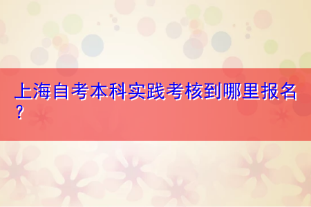 上海自考本科實(shí)踐考核到哪里報(bào)名？