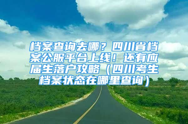 檔案查詢?nèi)ツ?？四川省檔案公服平臺上線！還有應(yīng)屆生落戶攻略（四川考生檔案狀態(tài)在哪里查詢）