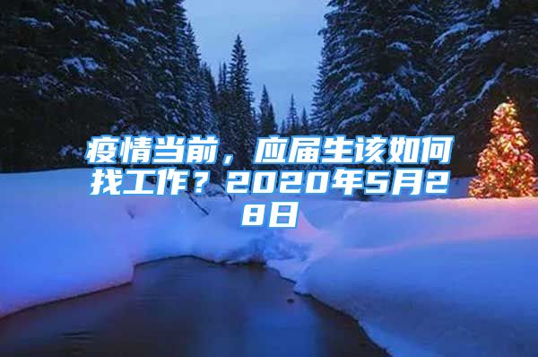 疫情當(dāng)前，應(yīng)屆生該如何找工作？2020年5月28日