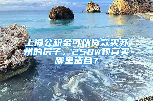 上海公積金可以貸款買蘇州的房子，250w預(yù)算買哪里適合？