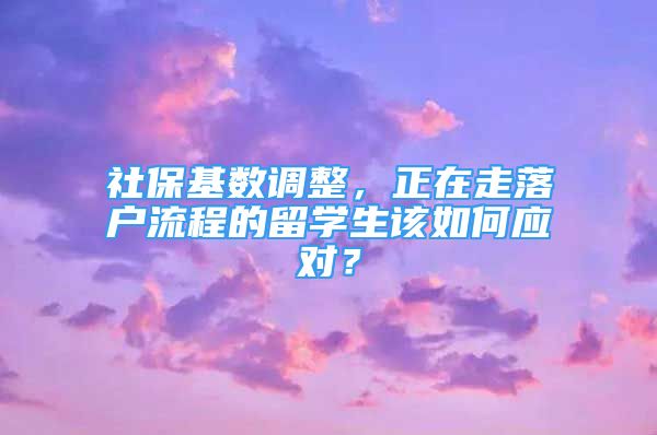 社?；鶖?shù)調(diào)整，正在走落戶流程的留學(xué)生該如何應(yīng)對？