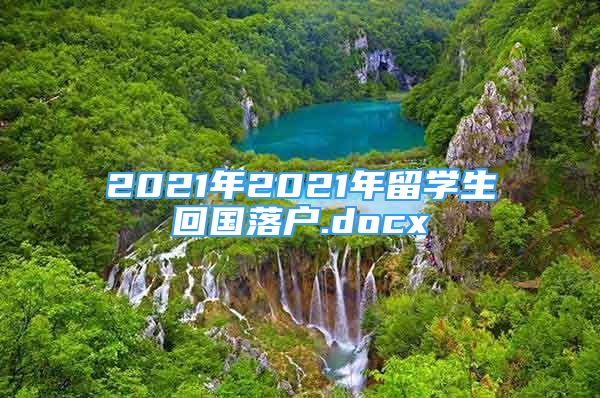 2021年2021年留學生回國落戶.docx