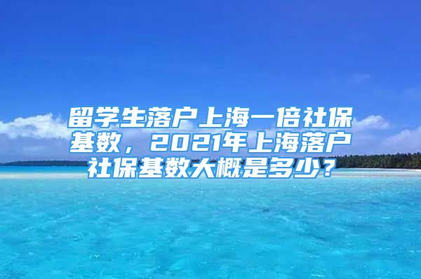 留學(xué)生落戶上海一倍社保基數(shù)，2021年上海落戶社?；鶖?shù)大概是多少？