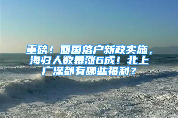 重磅！回國落戶新政實施，海歸人數(shù)暴漲6成！北上廣深都有哪些福利？