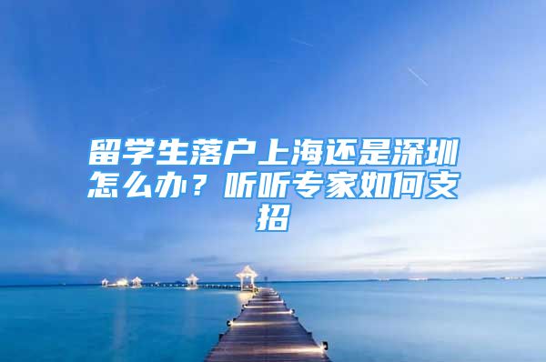 留學生落戶上海還是深圳怎么辦？聽聽專家如何支招