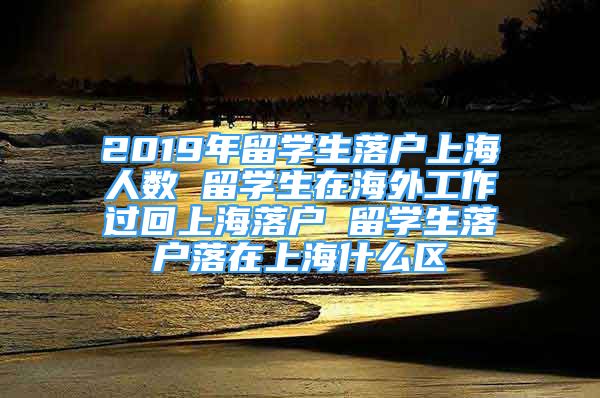 2019年留學(xué)生落戶上海人數(shù) 留學(xué)生在海外工作過(guò)回上海落戶 留學(xué)生落戶落在上海什么區(qū)