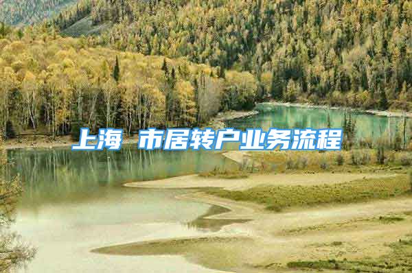 上海 市居轉(zhuǎn)戶業(yè)務(wù)流程