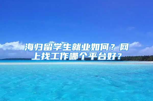 海歸留學生就業(yè)如何？網(wǎng)上找工作哪個平臺好？