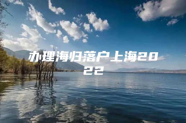 辦理海歸落戶上海2022