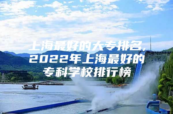 上海最好的大專排名,2022年上海最好的?？茖W校排行榜