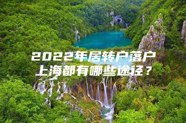 2022年居轉(zhuǎn)戶落戶上海都有哪些途徑？