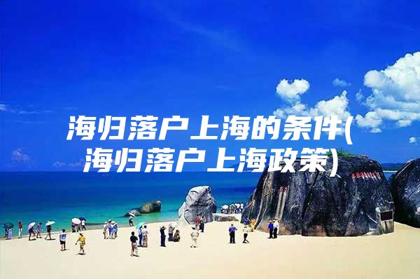 海歸落戶上海的條件(海歸落戶上海政策)