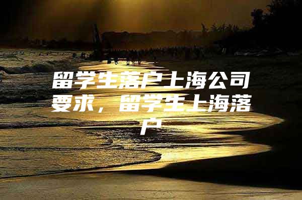 留學(xué)生落戶上海公司要求，留學(xué)生上海落戶