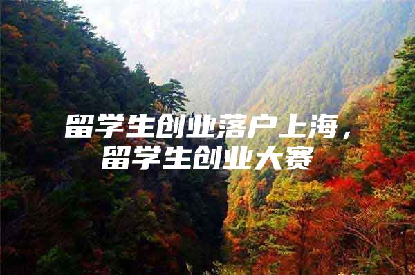 留學(xué)生創(chuàng)業(yè)落戶上海，留學(xué)生創(chuàng)業(yè)大賽