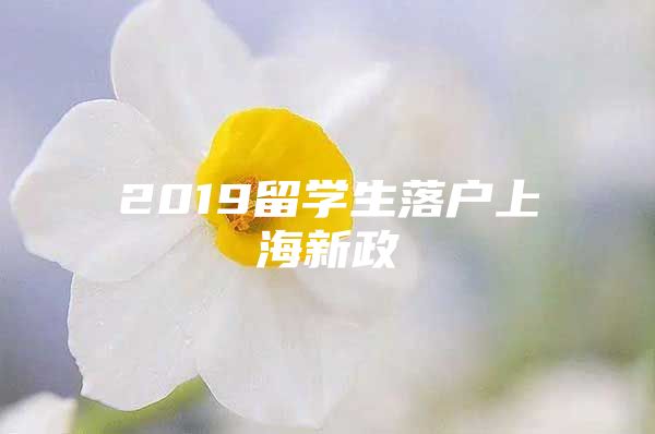 2019留學(xué)生落戶上海新政