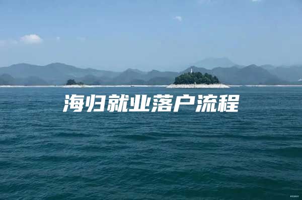 海歸就業(yè)落戶流程