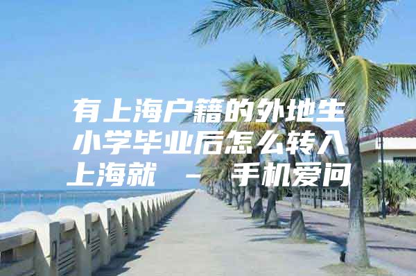 有上海戶籍的外地生小學畢業(yè)后怎么轉(zhuǎn)入上海就 – 手機愛問