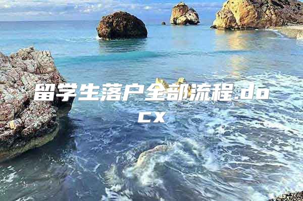 留學(xué)生落戶全部流程.docx